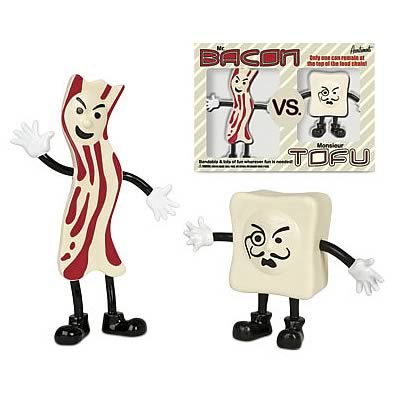 Bacon vs. Tofu Bendable Figure Set
